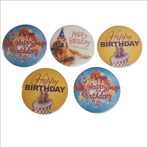 Happy Birthday Party Button Set - Multicolor